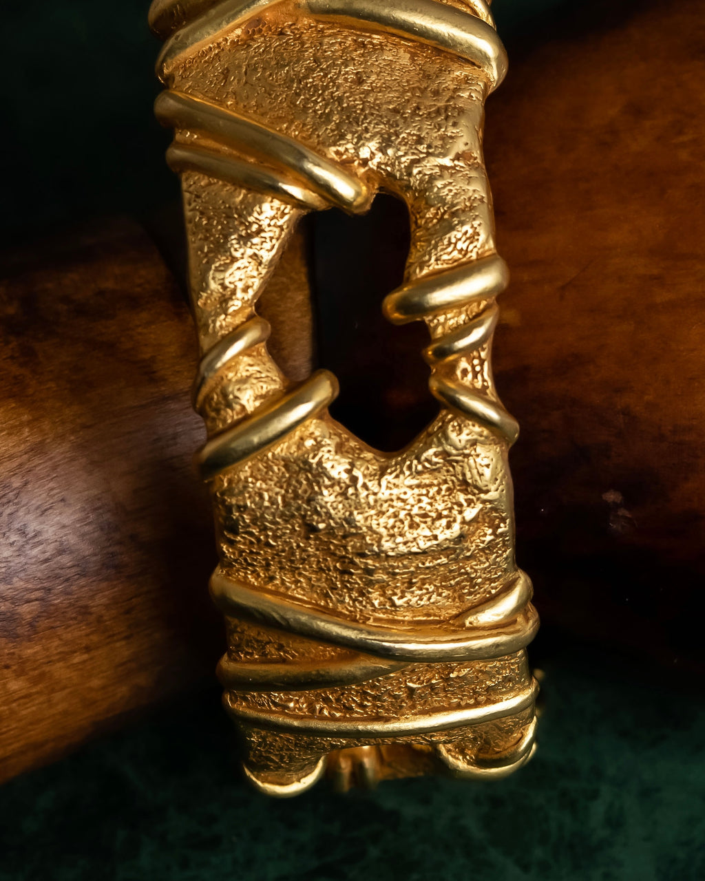 "Christian Lacroix" Sculptural detail gold bracelet