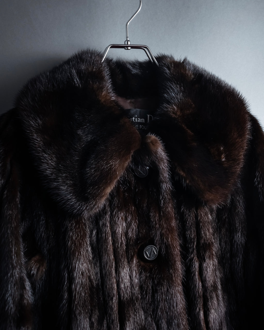 -SPECIAL- "Christian Dior Boutique Paris" 70's-80's Panel work design 100% mink fur coat