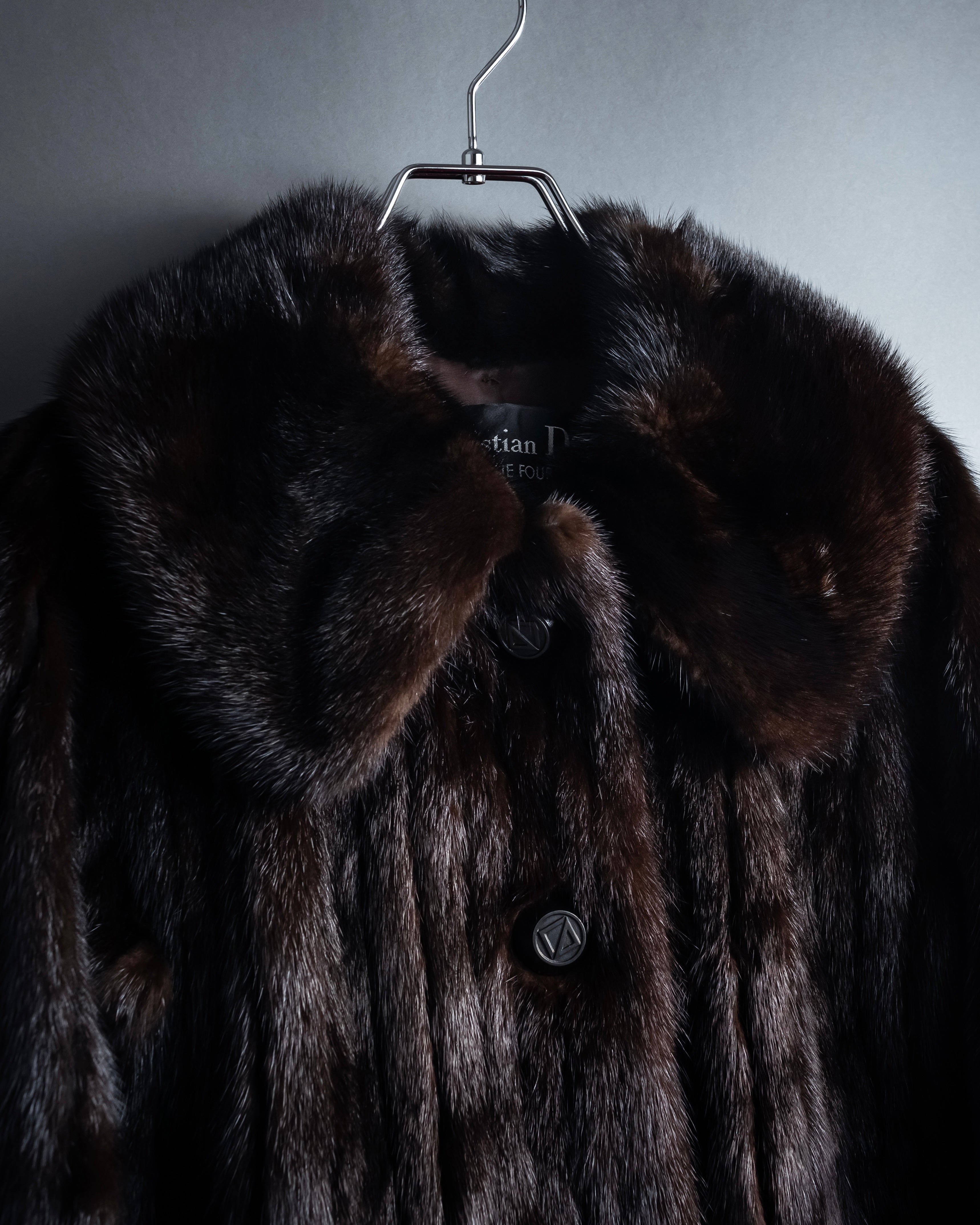 -SPECIAL- "Christian Dior Boutique Paris" 70's-80's Panel work design 100% mink fur coat