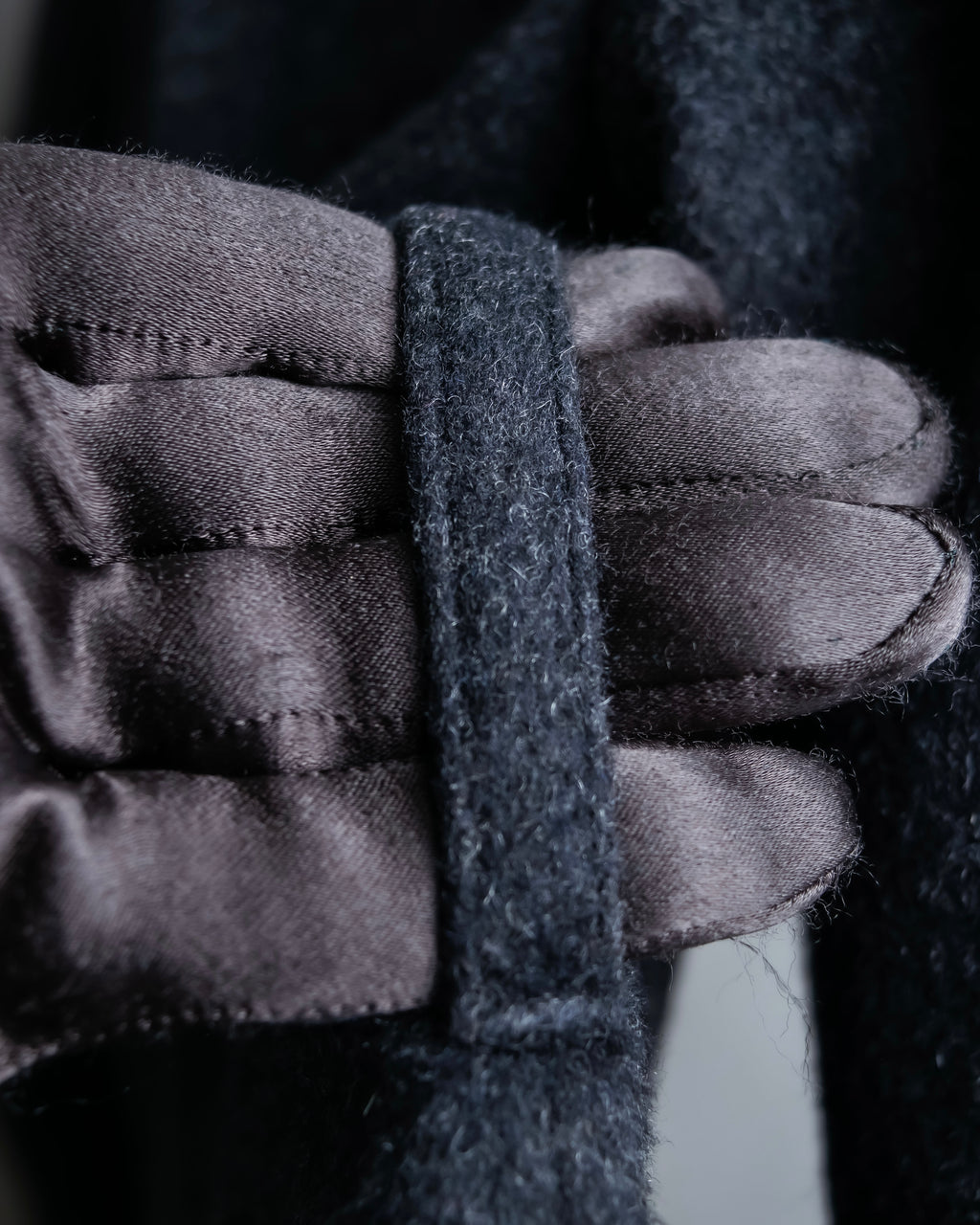 "RUIRUE BOUTIQUE" Shawl collar flare silhouette coat