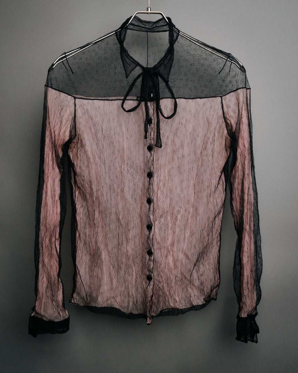 -SPECIAL- “CHANEL” 2014-2019 Sheer lace bow blouse