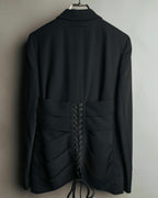 -SPECIAL- “Jean Paul GAULTIER FEMME” 2005-2011 Corset lace-up tailored zip jacket