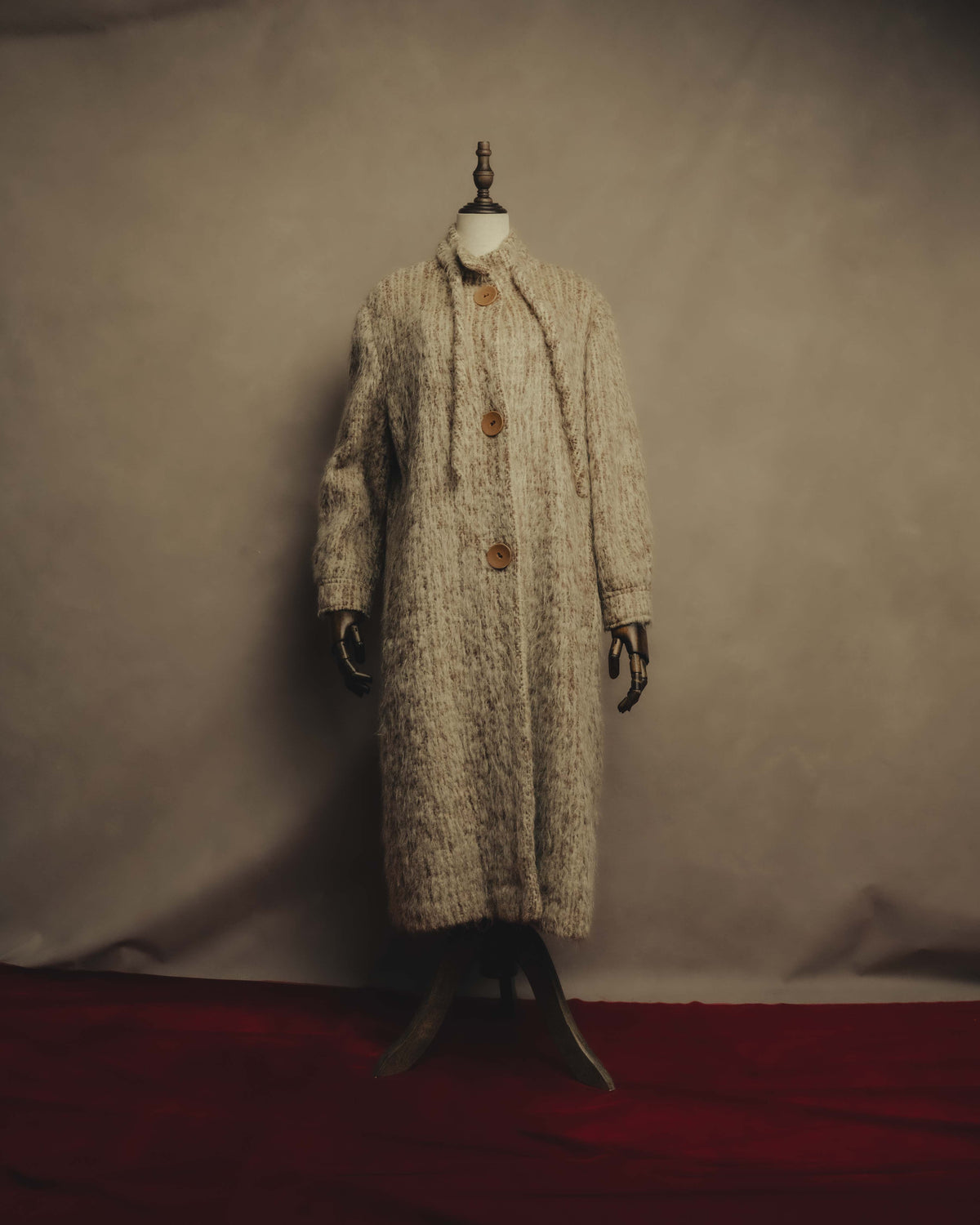 “Vintage” 80’s Shaggy textured long knit coat