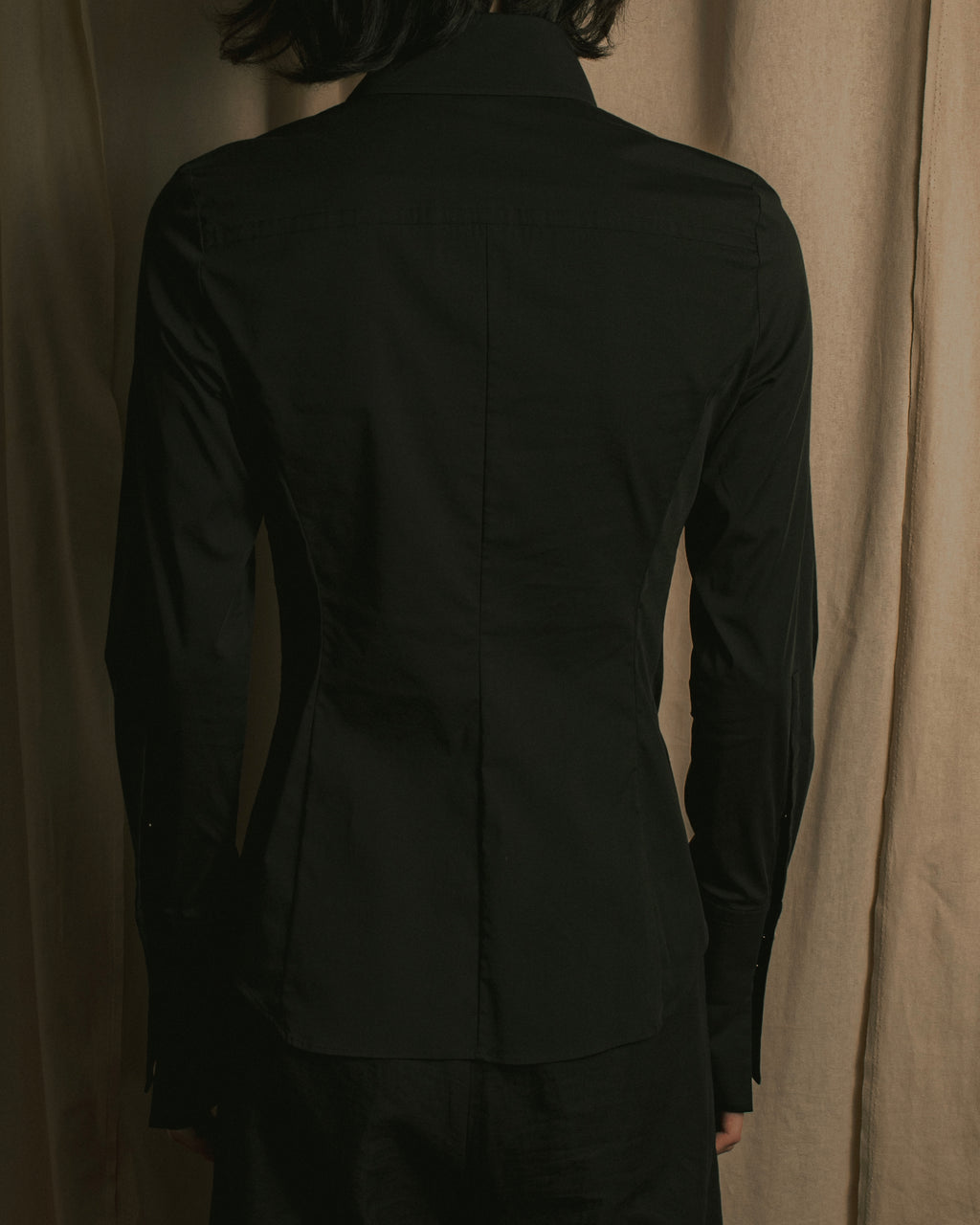 “BURBERRY” Tuxedo bib detail dress shirt