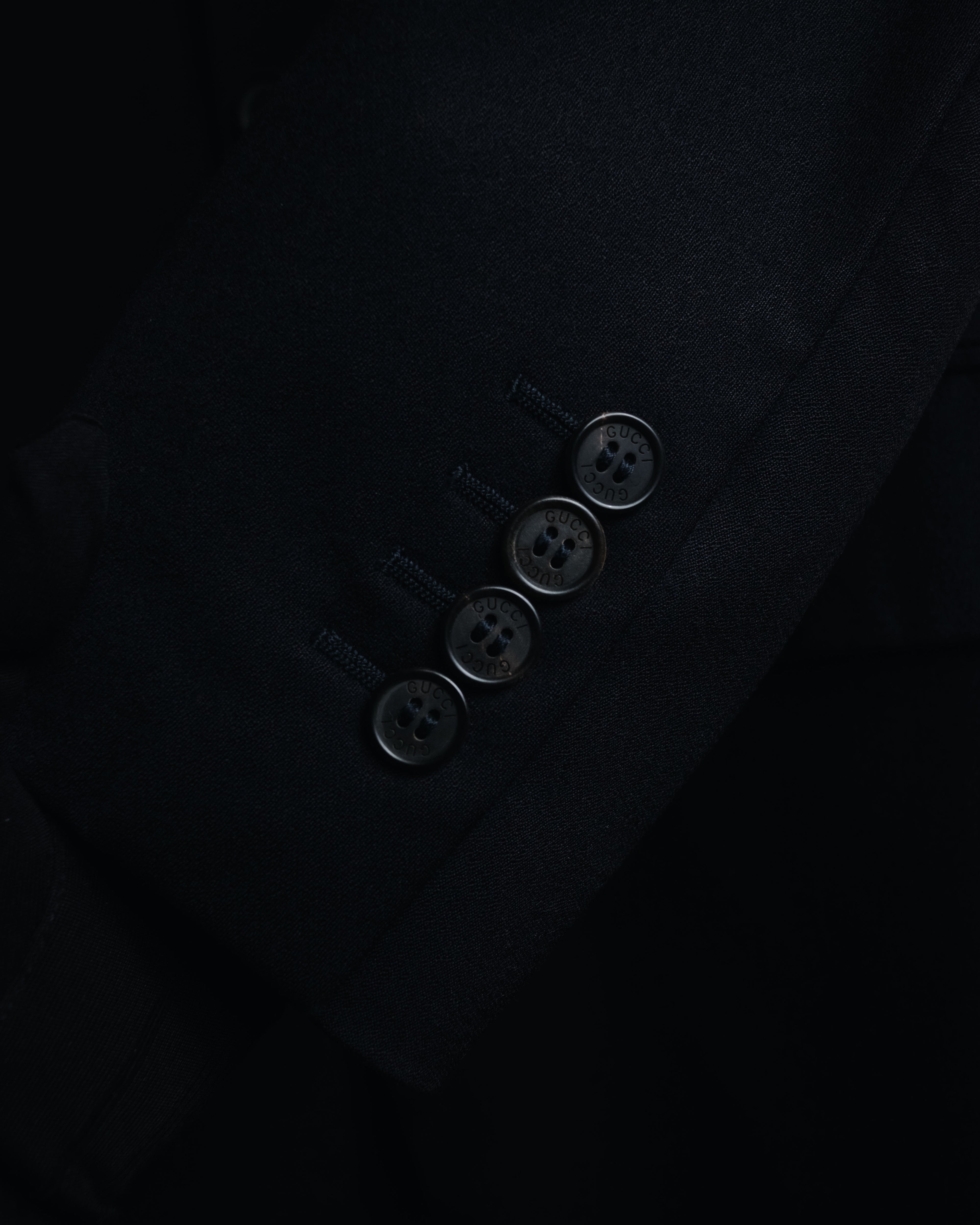 "GUCCI" 90’s-00’s Cashmere blend minimalist three button suit set