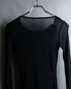 "YOHJI YAMAMOTO FEMME"
Sheer cotton round neck pullover