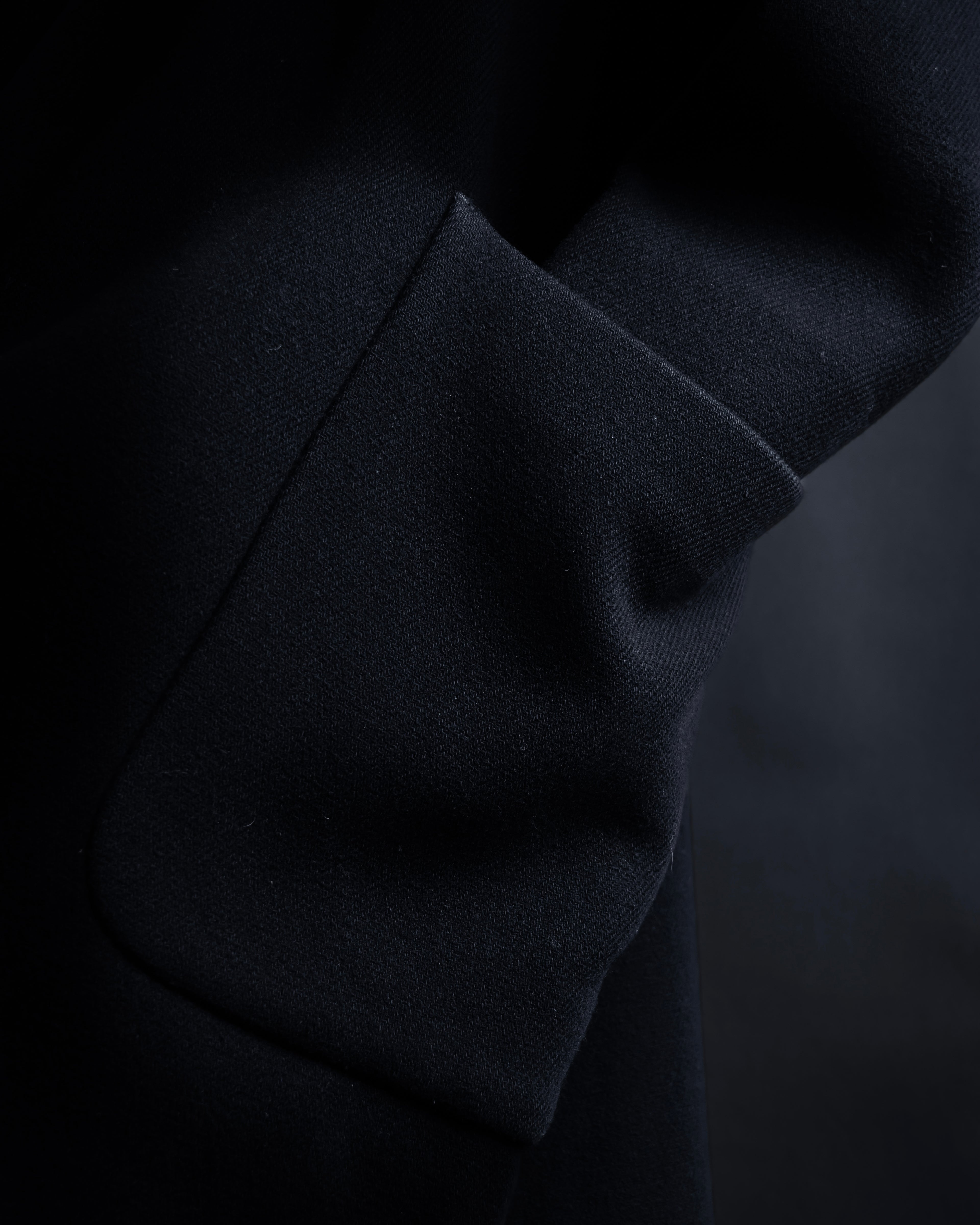 "ISSEY MIYAKE PLANTATION" Minimalist design A-line stand collar coat