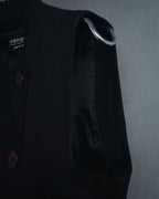 "GIORGIO ARMANI" Early 90s rayon linen asymmetric gilet