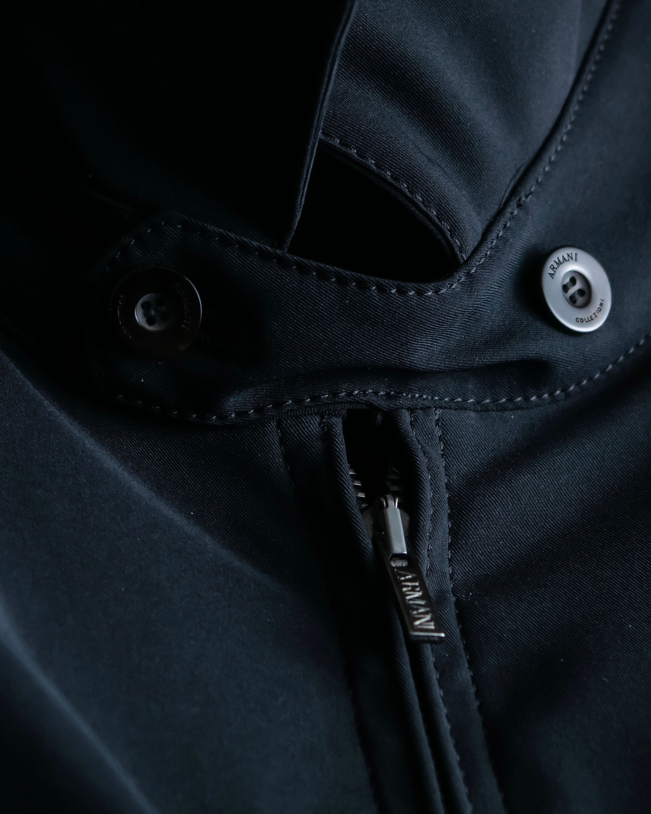 "ARMANI" Minimal design stand up collar blouson