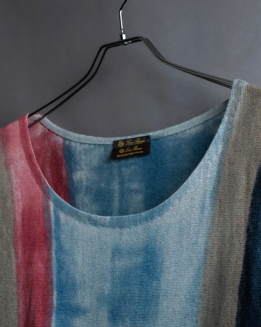 "Loro Piana" Hand-painted gradient knit tunic