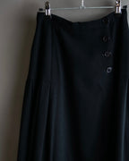 "Christian Dior" Wool draped pleated flared skirt