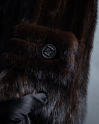 -SPECIAL- "Christian Dior Boutique Paris" 70's-80's Panel work design 100% mink fur coat