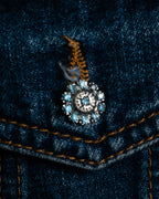 “D&amp;G” Tweed attached bijou button denim jacket