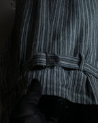 "ISSEY MIYAKE MEN" Random stripe pattern V-neck vest