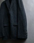 "POLO Ralph Lauren" Herringbone weave charcoal gray tailored jacket