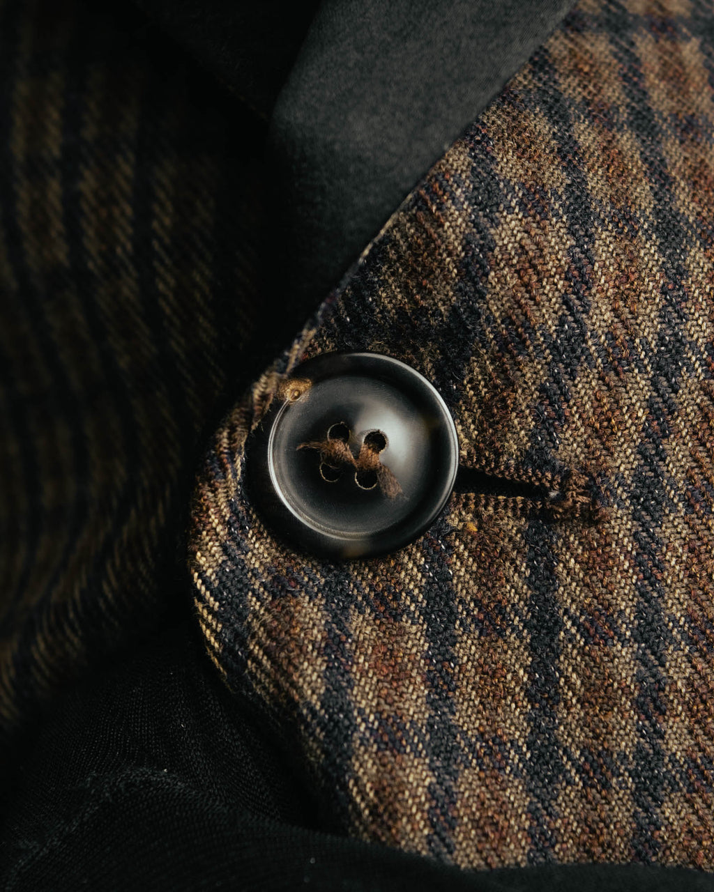 -SPECIAL- "Maison Martin Margiela" 00's Check shawl collar smoking jacket with satin contrast