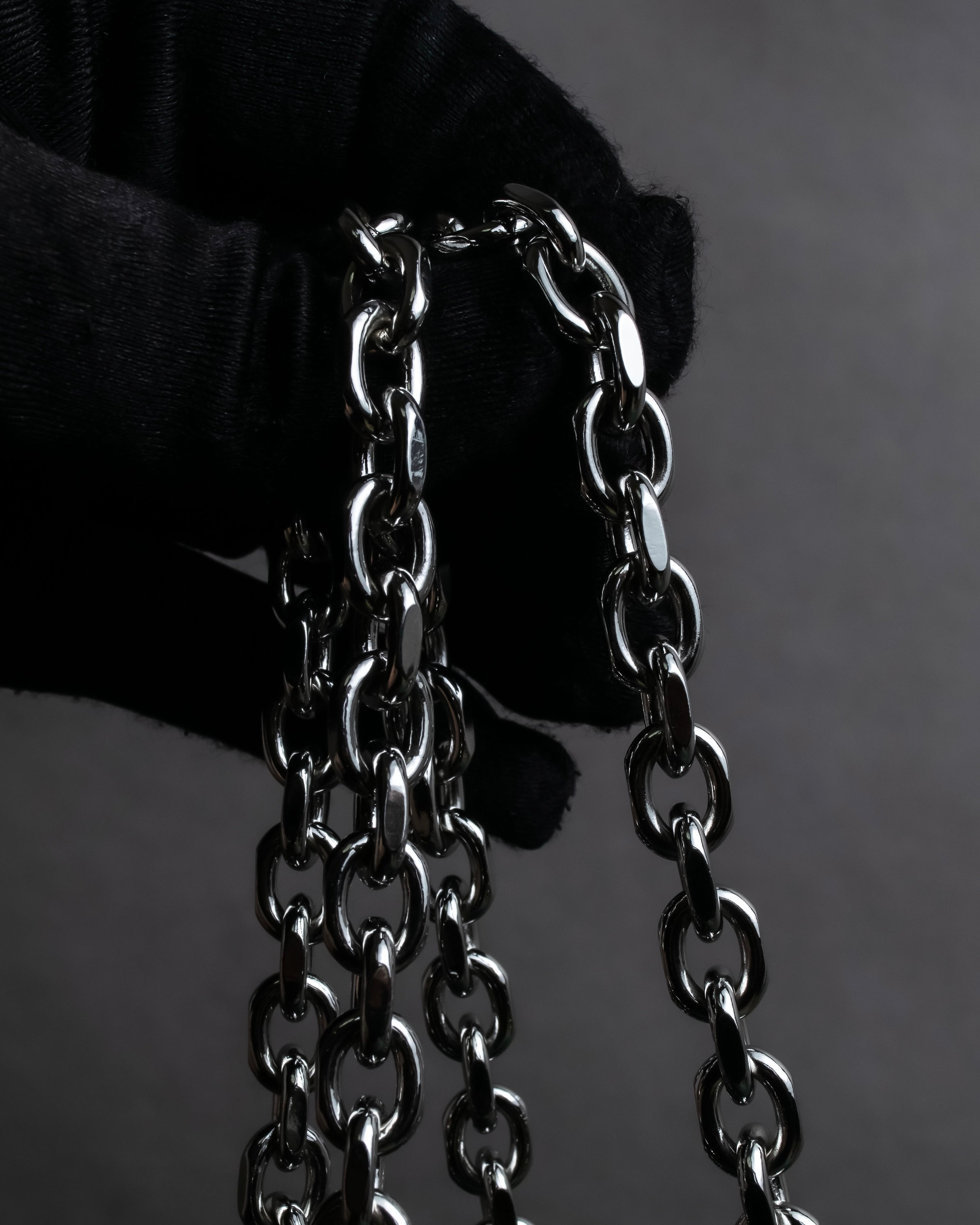 "MAISON MARGIELA" Grained leather chain wallet bag