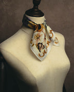 "CELINE" 90's-00's Floral printed cotton scarf