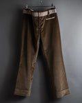 Pantalones acampanados de tiro bajo con elastano "CELINE" 1999-2003
