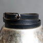 "HERMES" Single pin buckle leather narrow belt