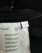 “miu miu” 00’s-10’s Wool angora leather buckle coat