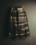 -SPECIAL- "tricot COMME des GARÇONS" 07SS Gingham check sheer tiered ruffle skirt