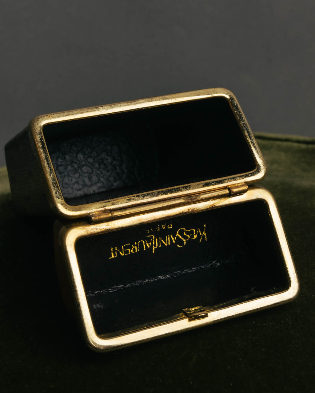 "Yves Saint Laurent" 70's-80's Vintage monogram canvas leather cigarette case