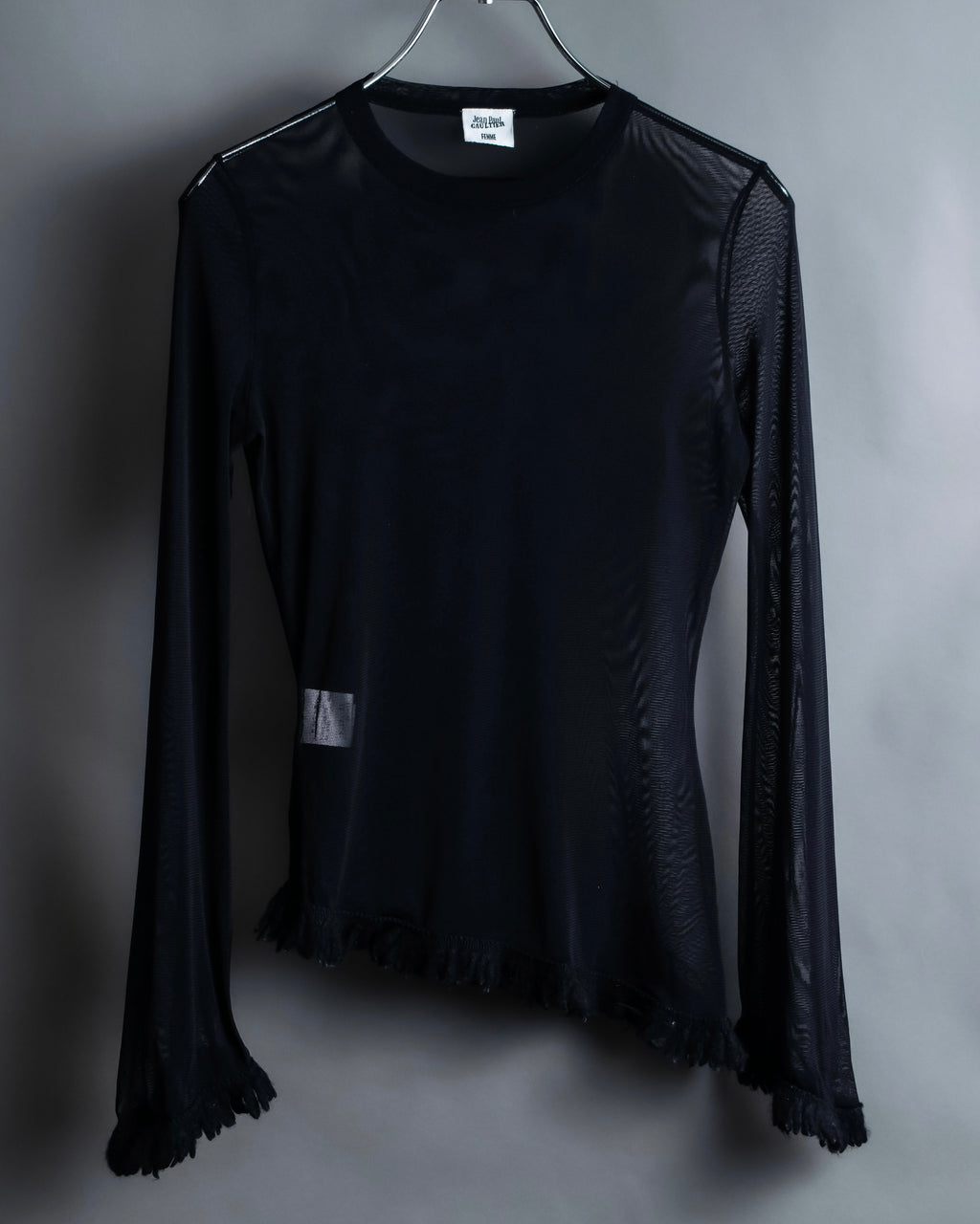 “Jean Paul Gautier” Fringe detailed  asymmetry shear top
