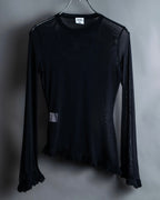 “Jean Paul Gautier” Fringe detailed  asymmetry shear top