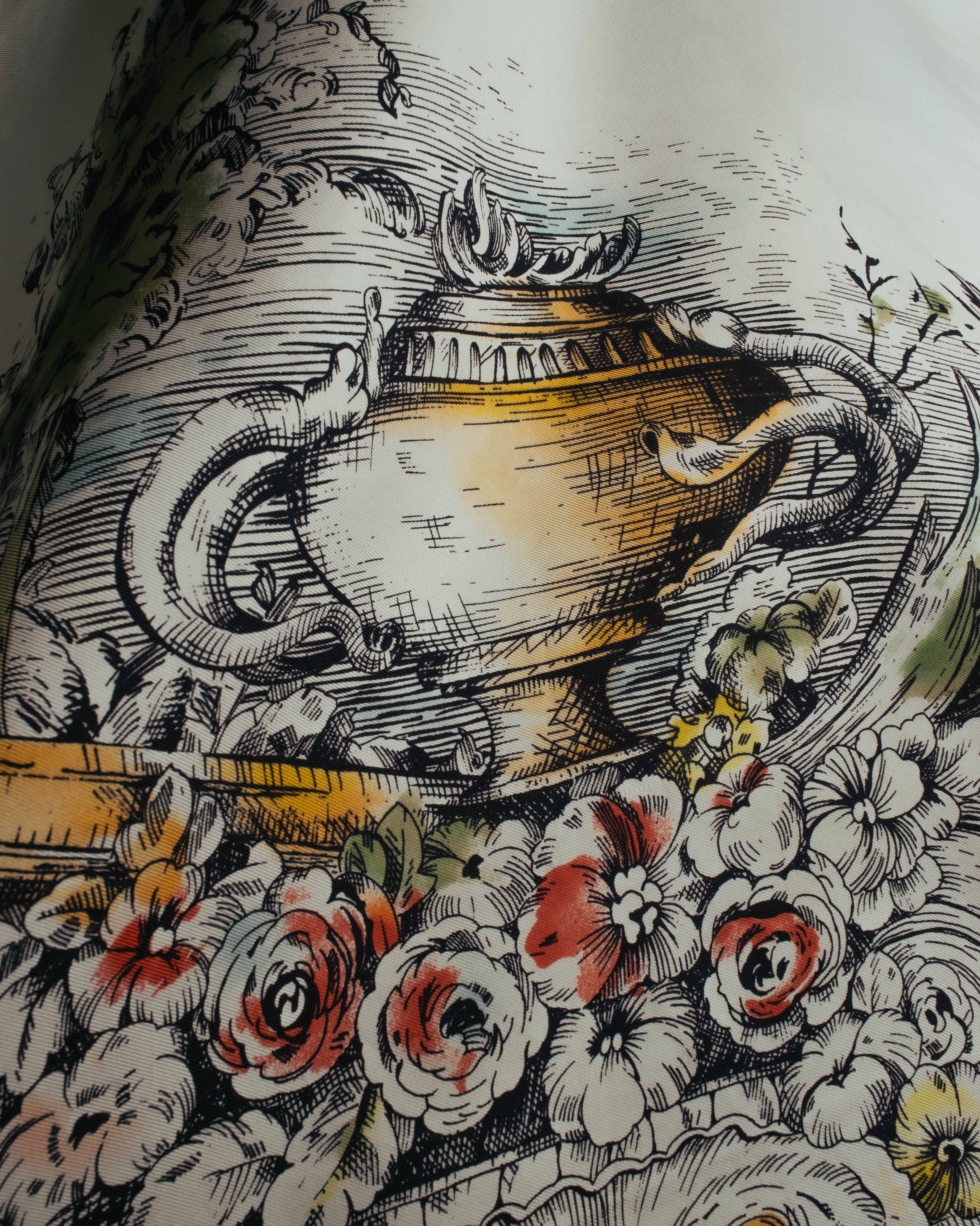 "Christian Dior" Vintage baroque print square scarf