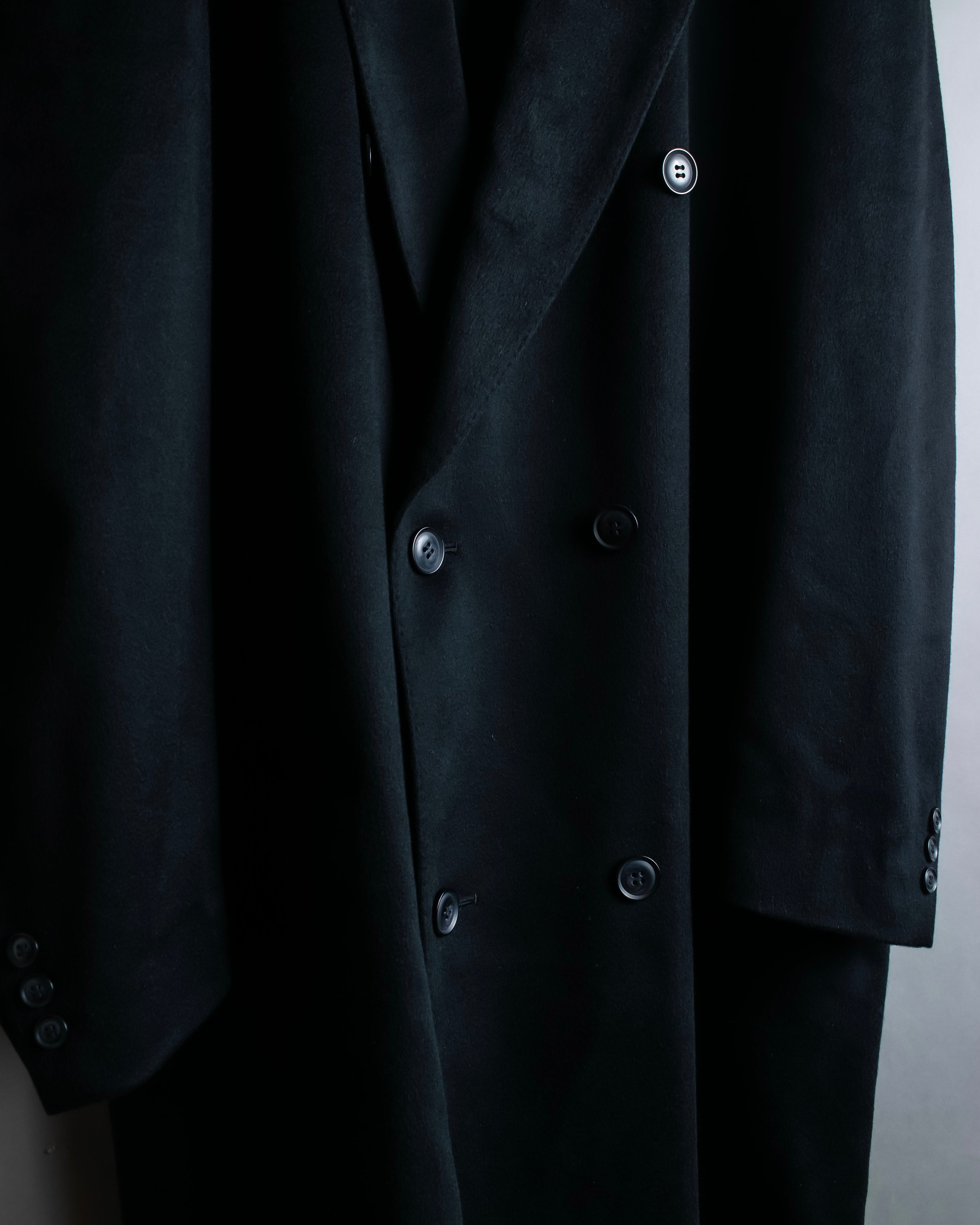 "Vintage super maxi length double-breasted oversized chester coat"