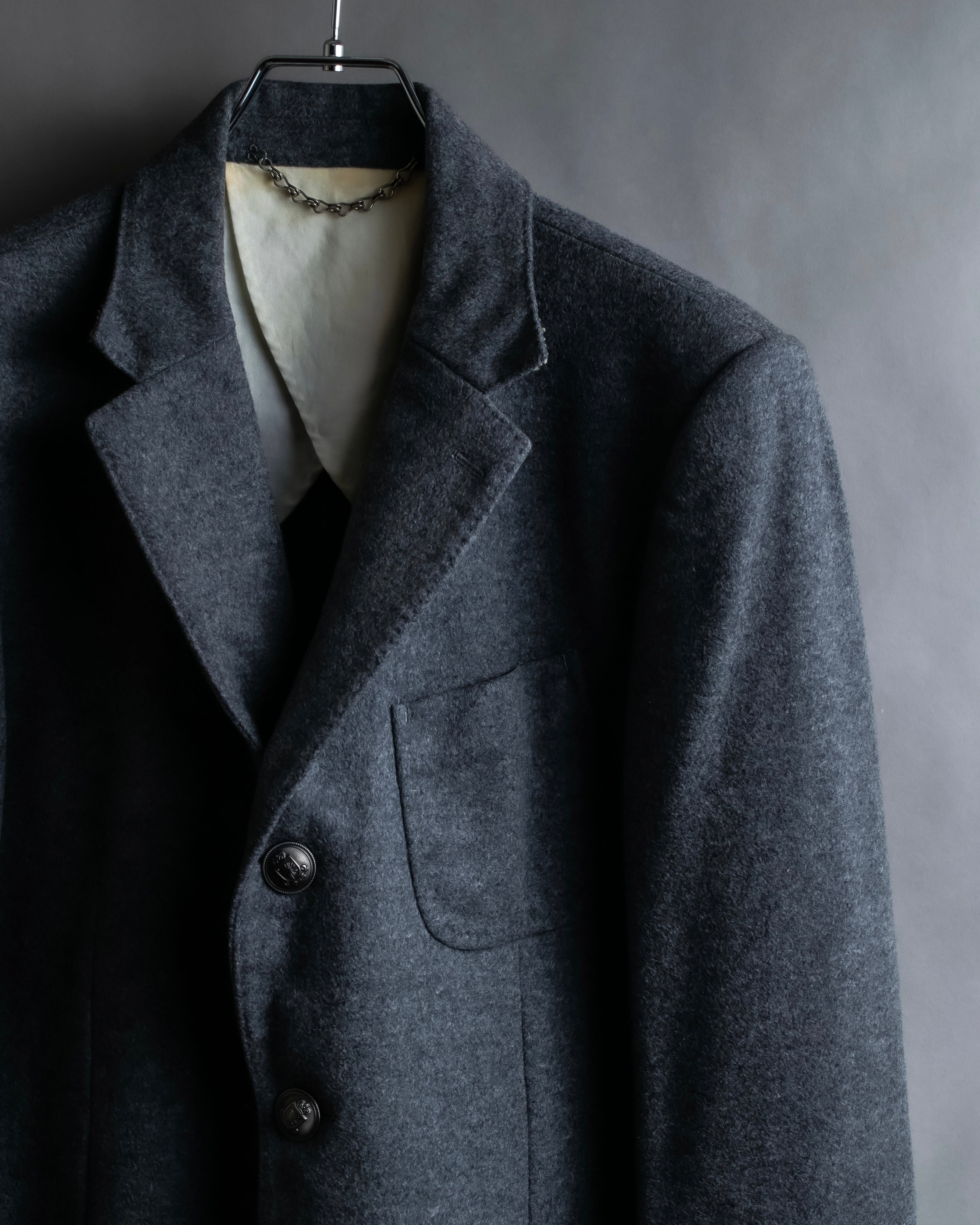 "MIHARA YASUHIRO" Hidden zip detail tailored jacket