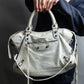 "BALENCIAGA" Ivory color city series hand bag