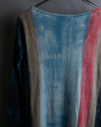 "Loro Piana" Hand-painted gradient knit tunic