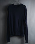 "Maison Margiela" Deconstructed arm-slit crewneck knit pullover
