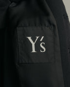 -SPECIAL- “Y’s” 90’s long tailored leather-trimmed vest