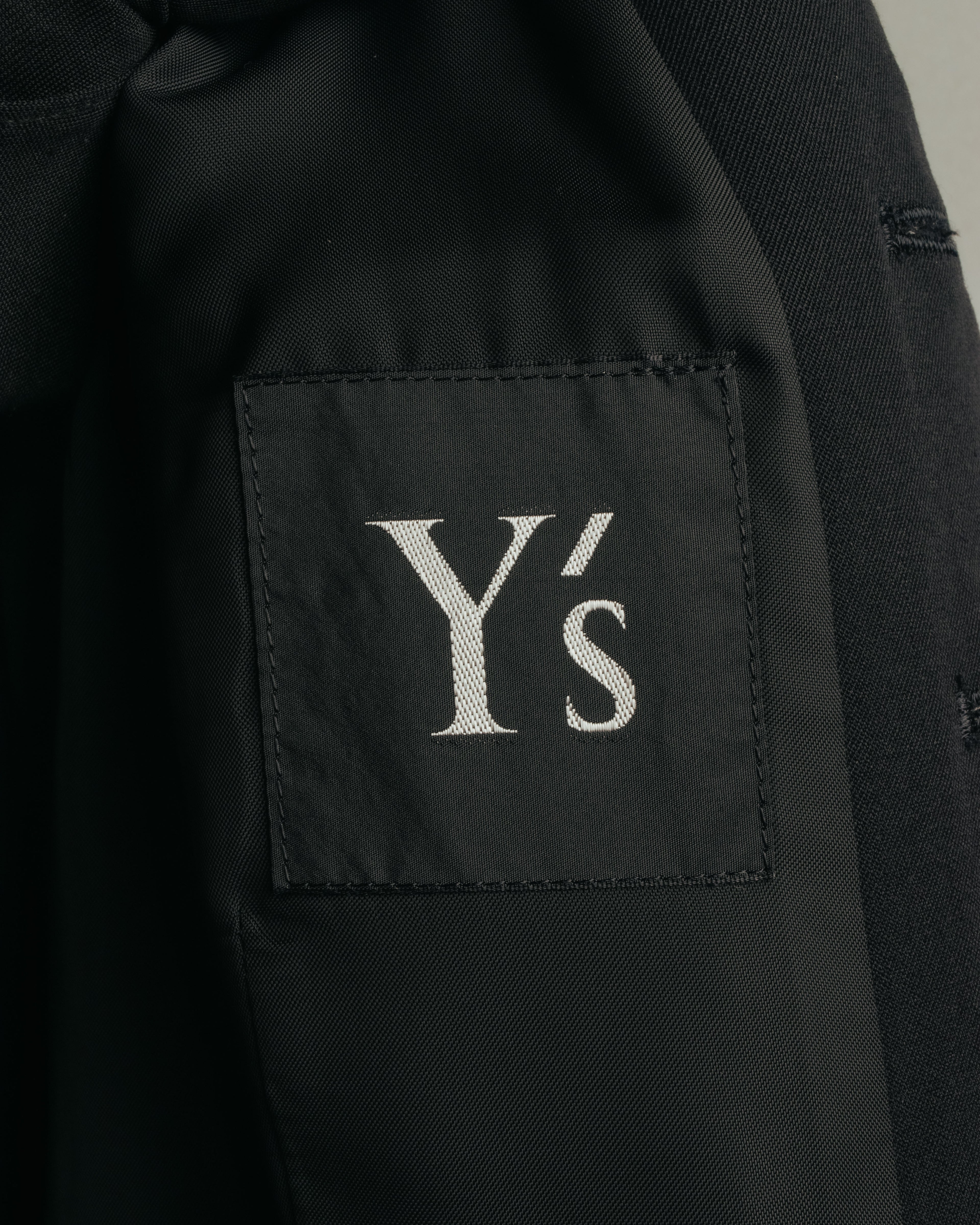 -SPECIAL- “Y’s” 90’s long tailored leather-trimmed vest