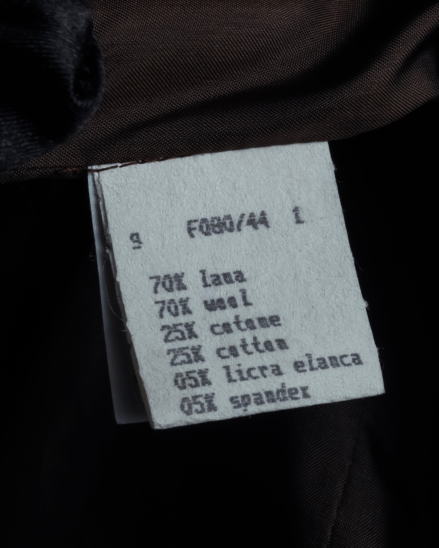 "FENDI" Velvet switching design herringbone set up