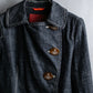 "Vivienne Westwood RED LABEL" Asymmetrical button design mid length denim coat