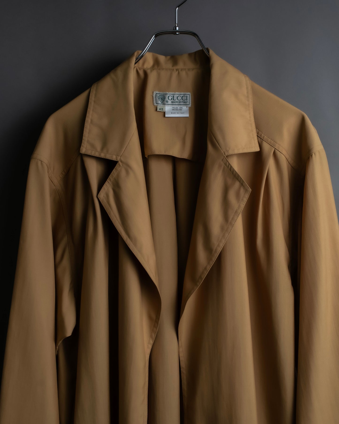 “GUCCI” silk blended shirt jacket