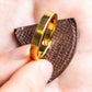 "HERMES" Gold &amp; brown leather scarf ring