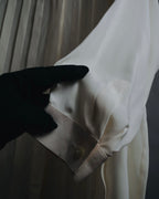 "FENDI" 80’s-90’s pleated silk dress shirt