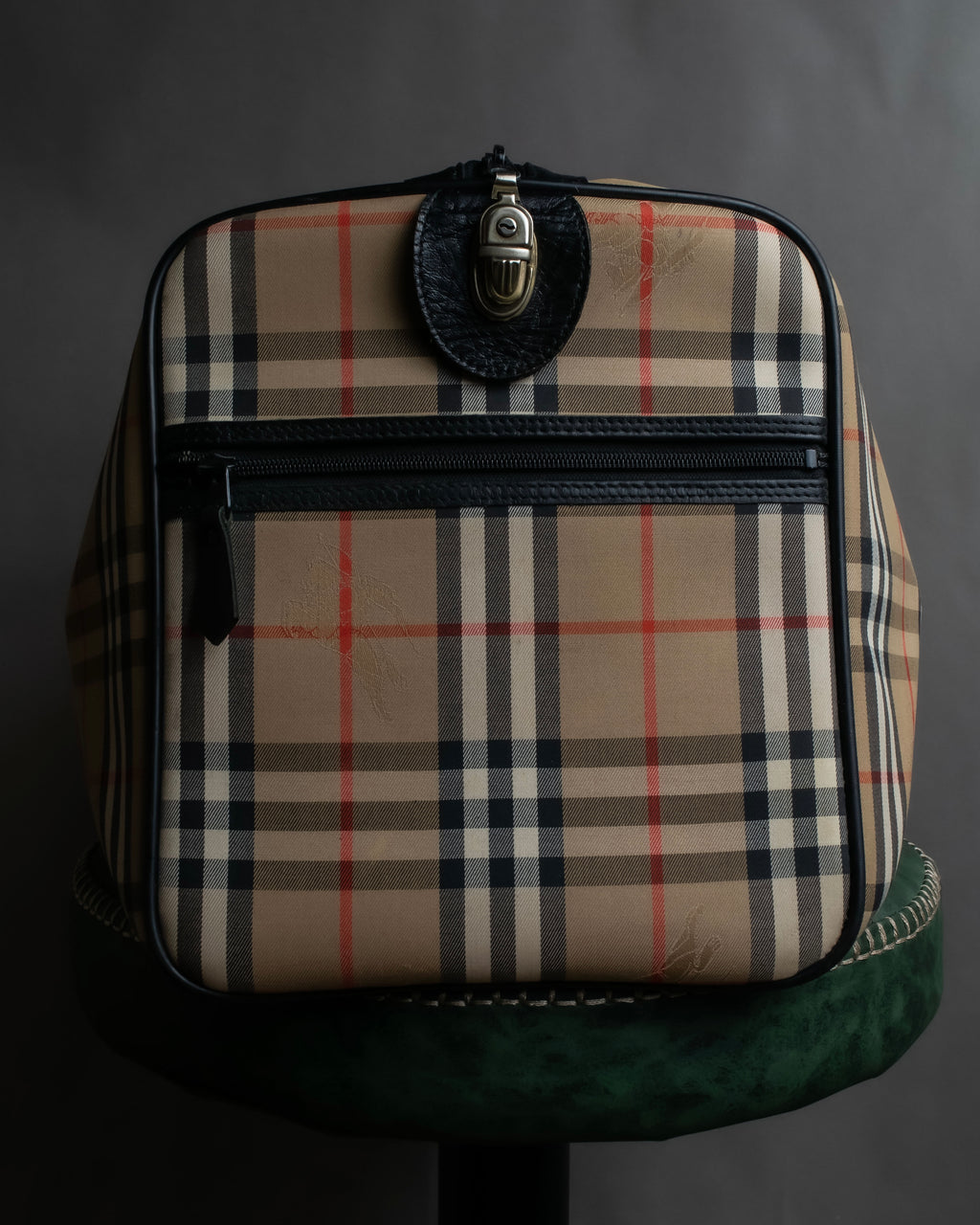 "BURBERRYS" Nova check canvas boston bag