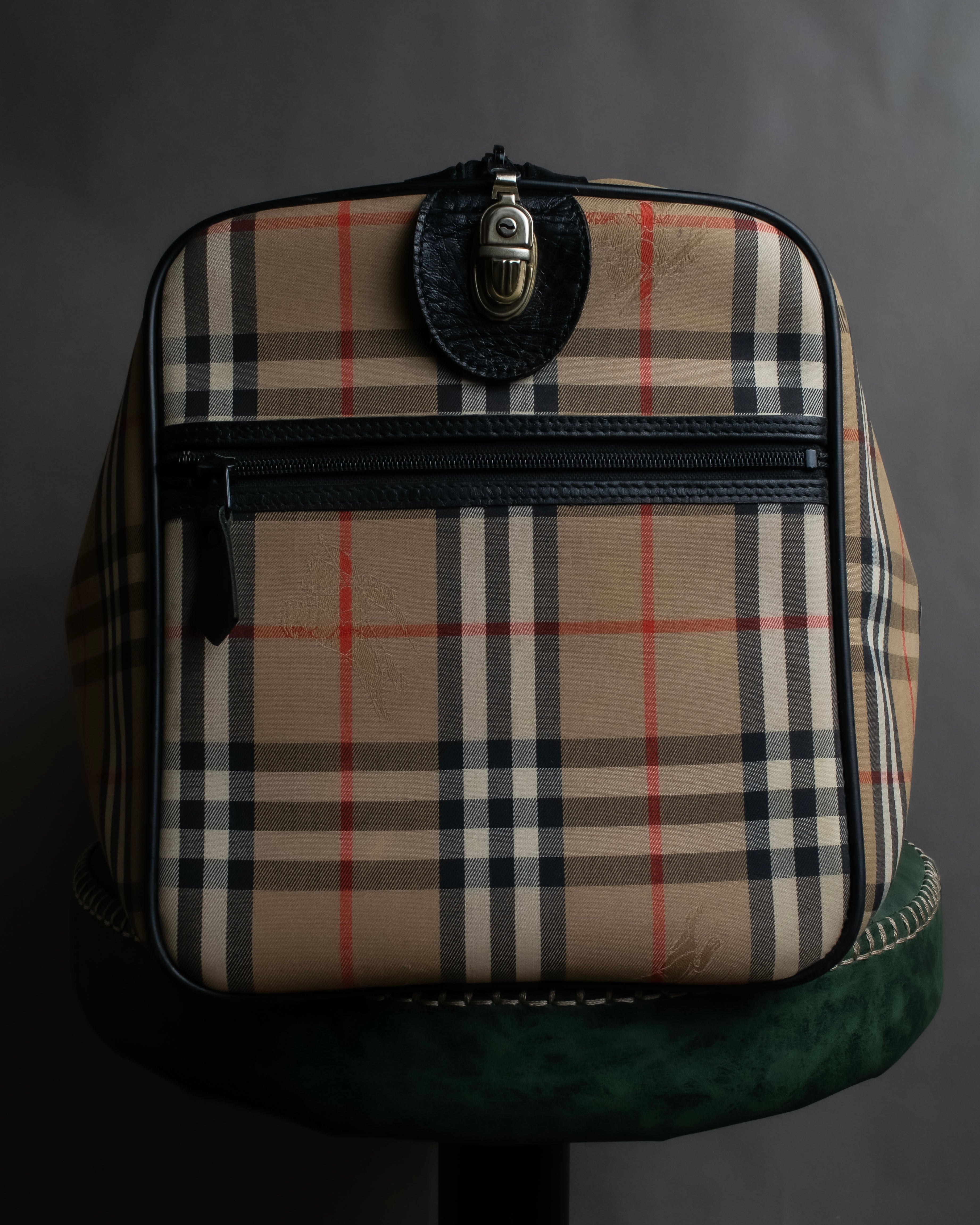 "BURBERRYS" Nova check canvas boston bag