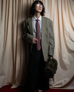 "HERMES" Rabbit motif silk necktie