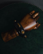 "Bottega Veneta" 2006-2012 ebony and sterling silver tiger eye bangle