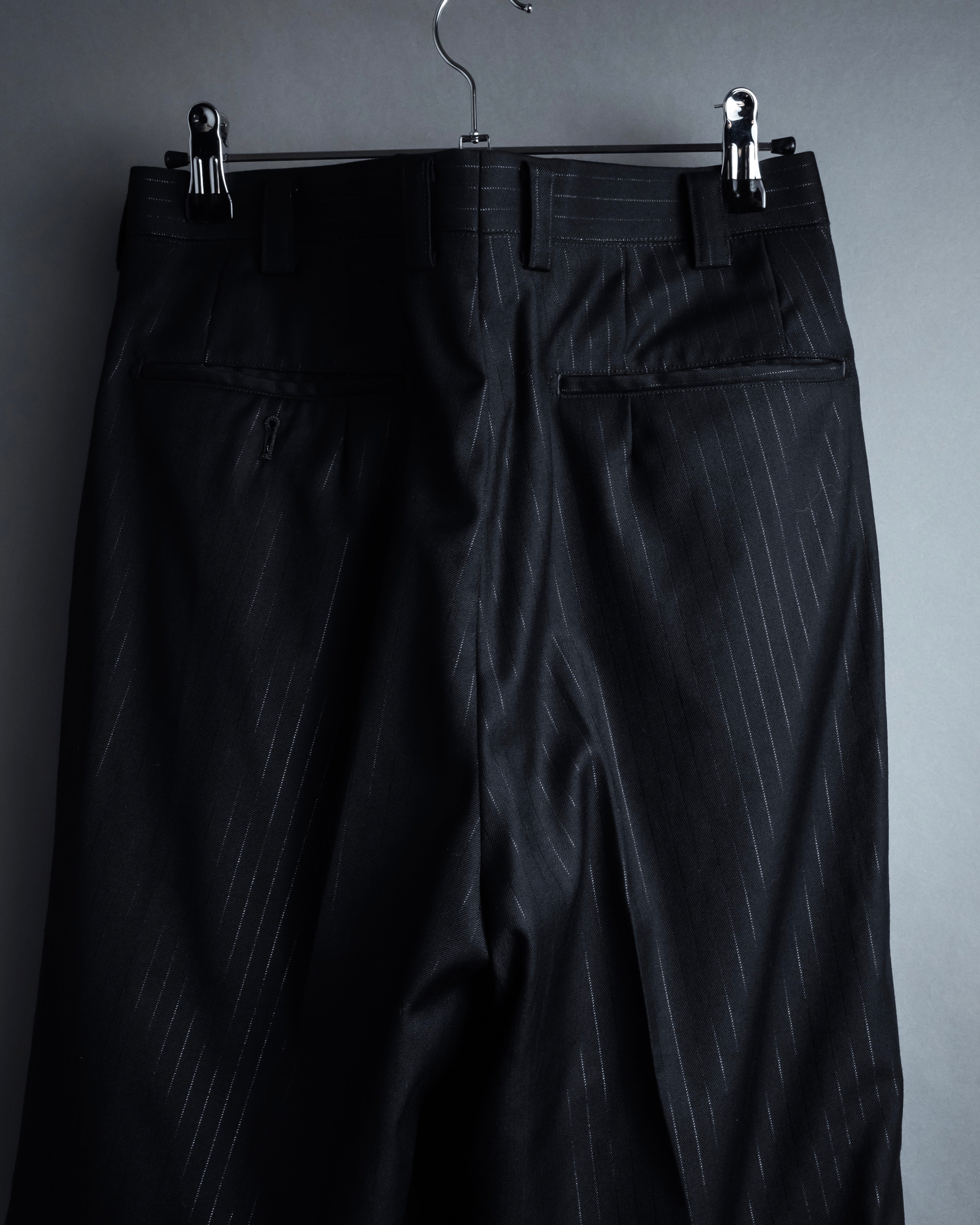 "BALENCIAGA" Chalk stripe pattern long silhouette set up