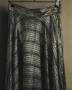 "ENRICO COVERI" 80's-90's Metallic flared maxi skirt