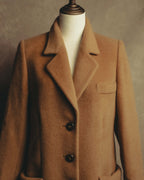 "VALENTINO MISS V" 80's-90's Camel hair single-breasted coat