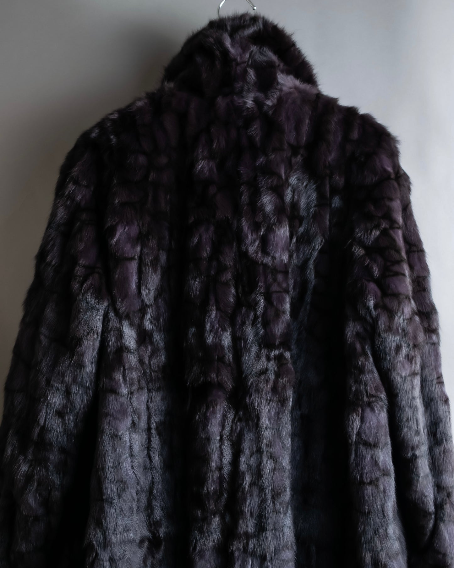 Vintage squirrel fur reversible maxi length coat